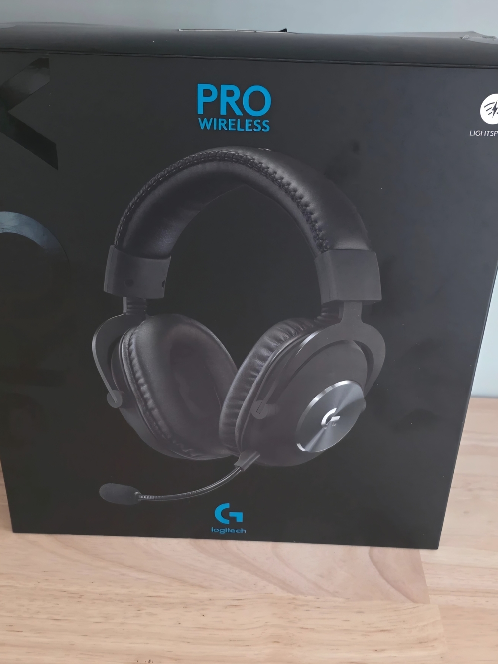 Logitech PRO Wireless Headset — Black with Silver Accents